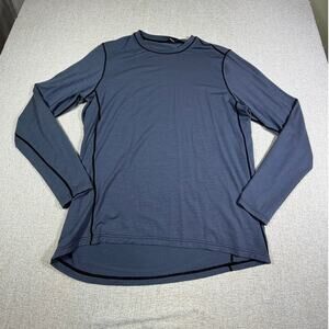 Backcountry Mens XL Gray Merino Wool Crew Base Layer Long Sleeve Shirt Top